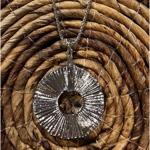 3/$18 Lane Bryant Silver Round Necklace - New - Lot #623